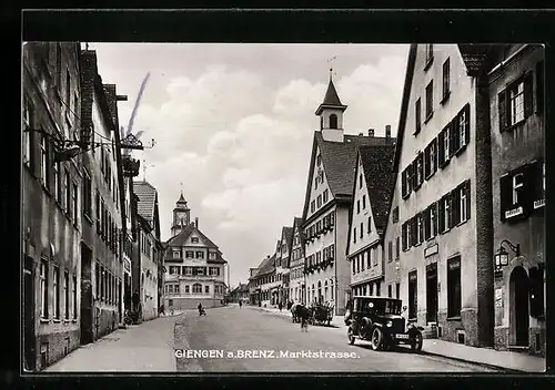 AK Giengen a. Brenz, Blick in die Marktstrasse