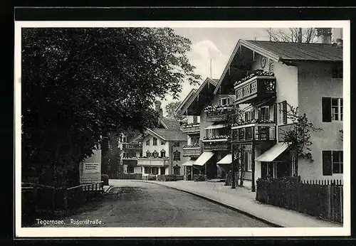 AK Tegernsee, Partie in der Rosenstrasse