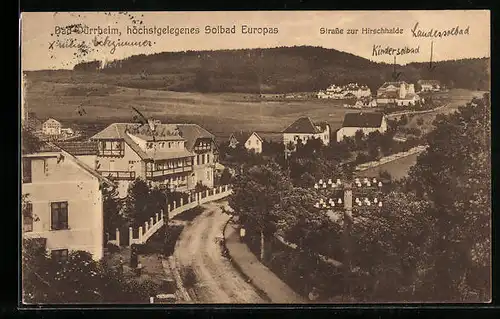 AK Bad Dürrheim, Blick in die Strasse zur Hirschhalde