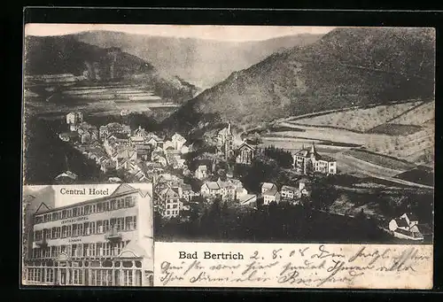AK Bad Bertrich, Central Hotel und Gesamtansicht