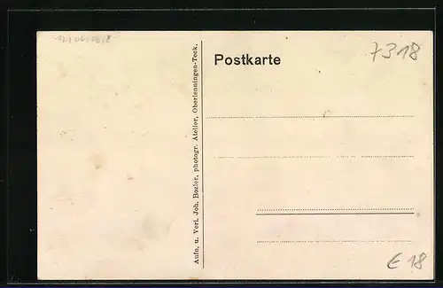 AK Oberlenningen-Teck, Geschwister Bozler mit Geige