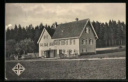 AK Kniebis, Blick nach dem Gasthaus Waldheimat