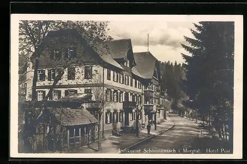 AK Schönmünzach i. Murgtal, Partie am Hotel Post