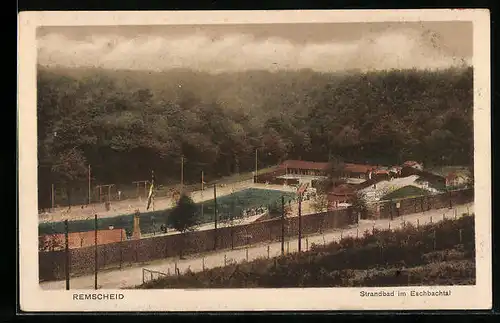 AK Remscheid, Blick auf das Strandbad im Eschbachtal