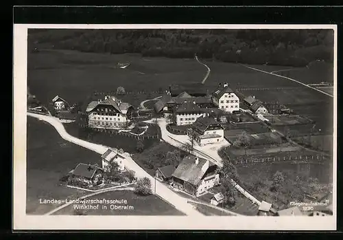 AK Winklhof /Oberalm, Landes-Landwirtschaftsschule, Fliegeraufnahme