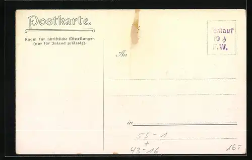 AK Gruss von der Musterung, Zukunftsbild der Infanterie, Einkleiden, Parademarsch, Am Querbaum, Wäsche-Appell