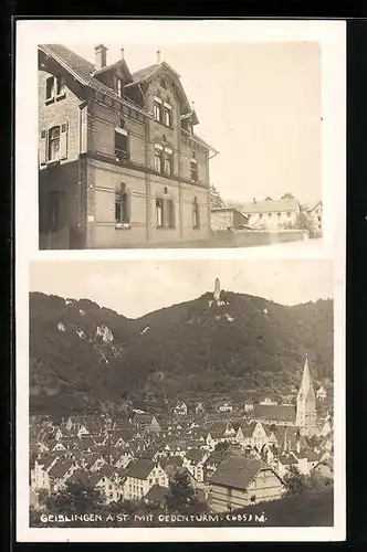 Foto-AK Geislingen /Steige, Ortsansicht, Haus Borst im Jahr 1929