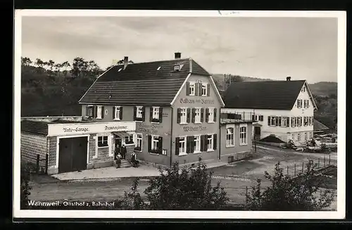 AK Wannweil, Gasthof zum Bahnhof von Wilhelm Narr