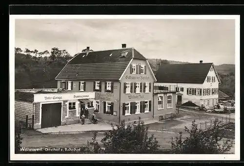 AK Wannweil, Gasthof zum Bahnhof von Wilhelm Narr