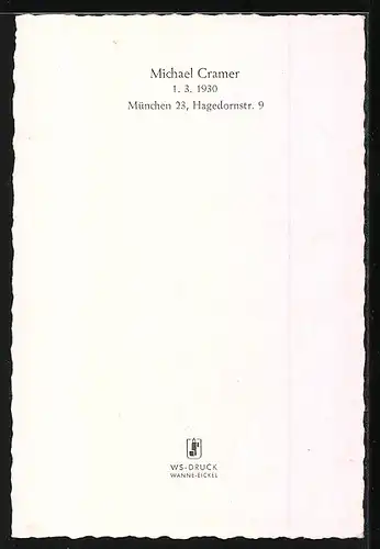 AK Schauspieler Michael Cramer mit ansteckendem Lächeln