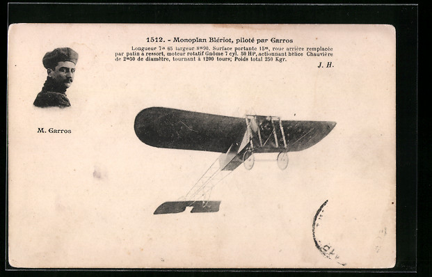 Aviateurs - CPA - aviation - avion - Blériot sur monoplan - locomotion