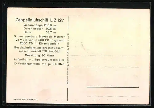 AK Luftschiff LZ 127 Graf Zeppelin die Halle verlassend