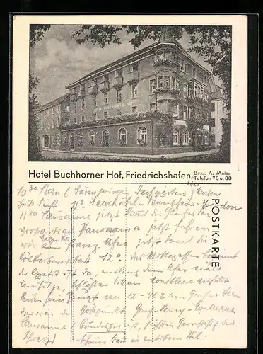 AK Friedrichshafen, Hotel Buchhorner Hof
