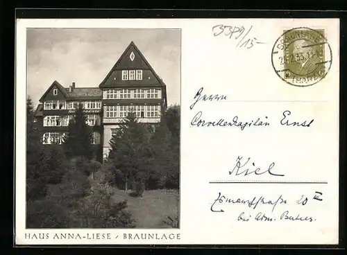 AK Braunlage, Hotel Haus Anna-Liese