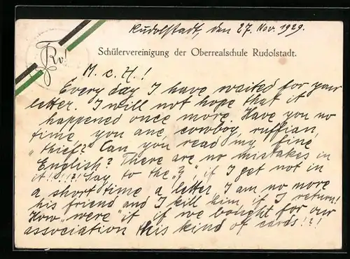 AK Rudolstadt, Schülervereinigung der Oberrealschule, Absolvia, Studentenzirkel