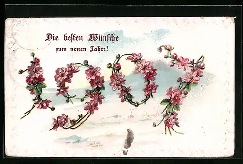 AK Neujahrsgruss, Jahreszahl 1907