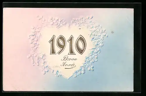 AK Jahreszahl 1910, Bonne Année
