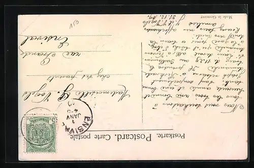 AK Jahreszahl 1910, Bonne Année