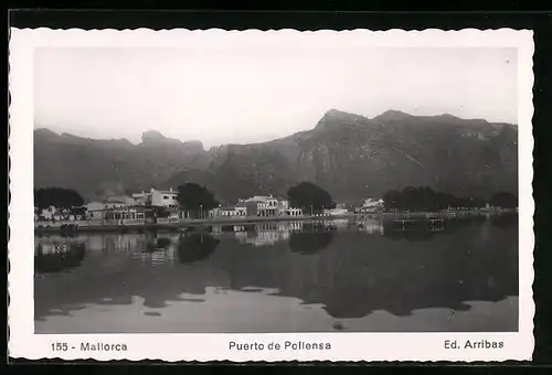 AK Puerto de Pollensa /Mallorca, Ortsansicht vom Wasser aus