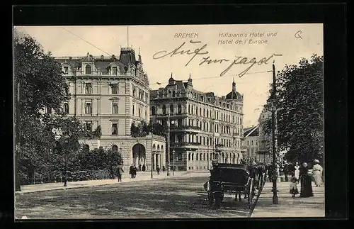 AK Bremen, Hillmann`s Hotel und Hotel de l`Europe