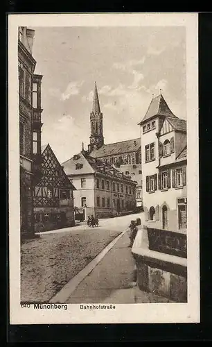 AK Münchberg, Blick in die Bahnhofstrasse