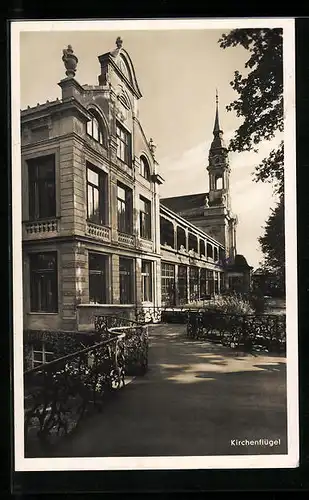 AK Augsburg-Göggingen, Kirchenflügel, Hofrat Friedrich Hessing`sche Orthopädische Heilanstalt