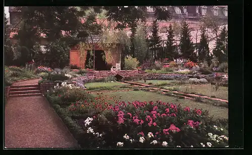AK Stuttgart, Württbg. Gartenbauausstellung 1924, Der Schöne Garten