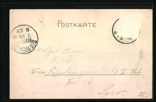 Lithographie Wien, Wasserrutschbahn und Riesenrad in Venedig