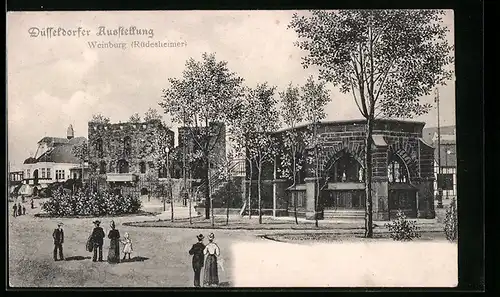 AK Düsseldorf, Düsseldorfer Ausstellung, Weinburg