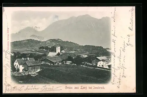 AK Lans bei Innsbruck, Ortspartie mit Kirche