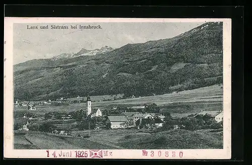 AK Sistans bei Innsbruck, Ortspartie mit Kirche