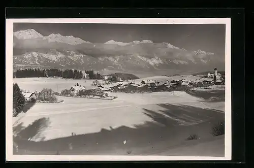 AK Lans bei Innsbruck, Teilansicht im Schnee