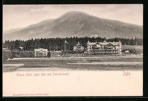 AK Igls, Grand Hôtel Igler Hof und Patscherkofel