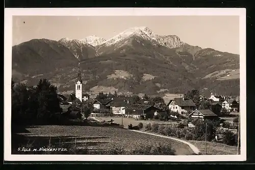 AK Igls, Ortspartie mit Nockspitze