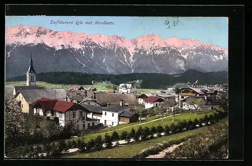 AK Igls, Teilansicht mit Nordkette