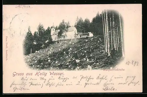 AK Heilig Wasser, Blick auf Wallfahrtskirche