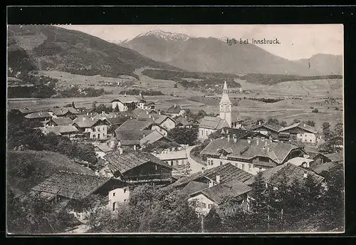 AK Igls b. Innsbruck, Ortsansicht aus der Vogelschau