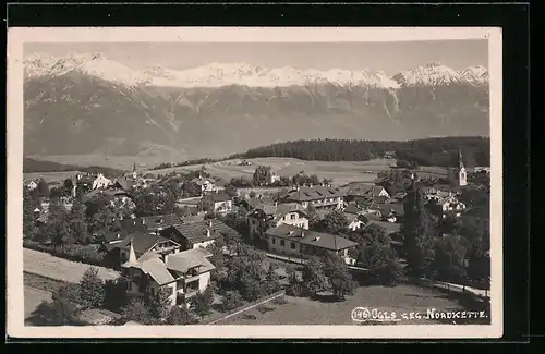 AK Igls, Ortsansicht gegen die Nordkette