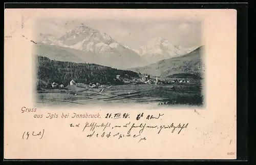 AK Igls b. Innsbruck, Totalansicht der Ortschaft