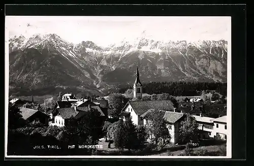AK Igls /Tirol, Ortsansicht mit Nordkette