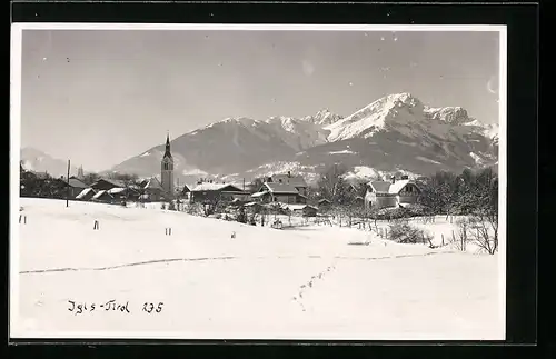 AK Igls /Tirol, Ortsansicht im Winter