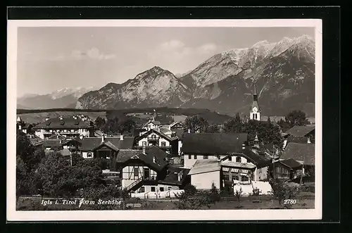 AK Igls /Tirol, Ortsansicht aus der Vogelschau