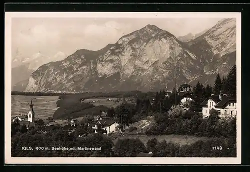 AK Igls, Ortspartie mit Martinswand