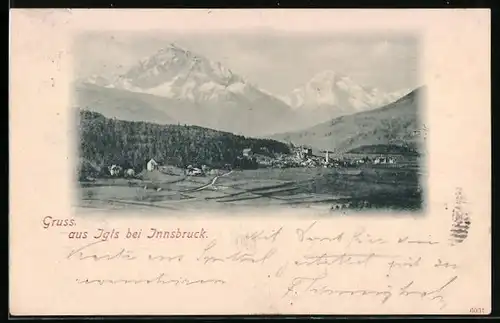 AK Igls b. Innsbruck, Gesamtansicht der Ortschaft