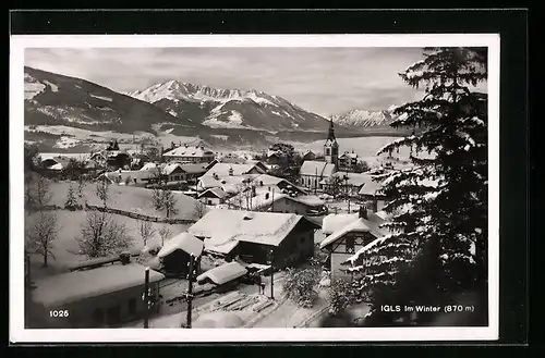 AK Igls, Ortsansicht im Winter