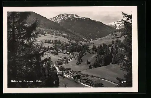 AK Gries am Brenner, Ortsansicht aus der Vogelschau