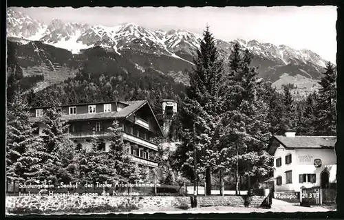AK Innsbruck-Hungerburg, Schulungsheim Seehof der Tiroler Arbeitskammer gegen die Nordkette