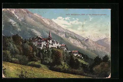AK Innsbruck, Hotel Mariabrunn am Hungerburgboden