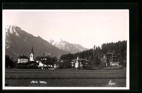 AK Igls, Ortsansicht mit Kirche