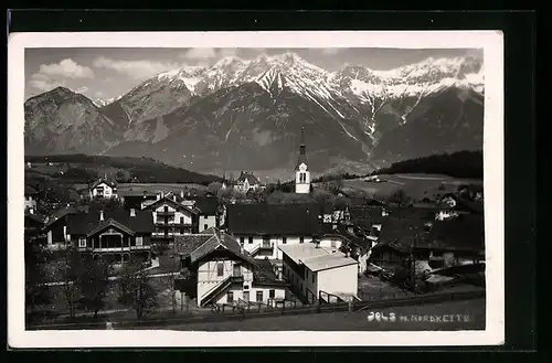 AK Igls, Ortsansicht mit Nordkette